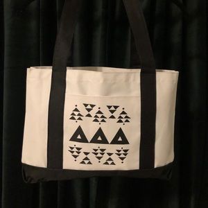 Tri Delta canvas tote bag